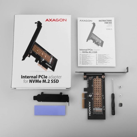 PCEM2-N Adapter wewnetrzny PCIe x4, 1x M.2 NVMe M-key slot, SP & LP PCEM2-N Adapter wewnetrzny PCIe x4, 1x M.2 NVMe M-key slot, SP & LP