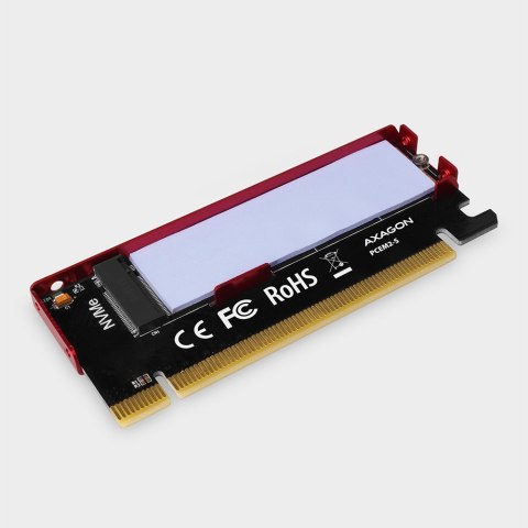 PCEM2-S Adapter wewnętrzny PCIe x16, 1x M.2 NVMe M-key slot aluminiowa osłona PCEM2-S Adapter wewnętrzny PCIe x16, 1x M.2 NVMe M-key slot aluminiowa osłona