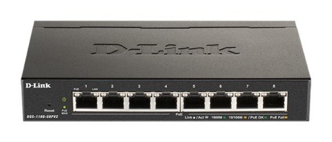 Przełącznik Smart DGS-1100-08PV2 8xGE PoE Przełącznik Smart DGS-1100-08PV2 8xGE PoE