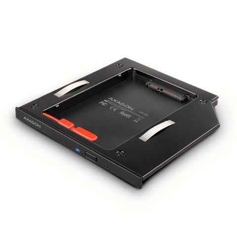 RSS-CD09 Ramka na 2,5" SSD-HDD do gniazda DVD, 9.5mm LED aluminium RSS-CD09 Ramka na 2,5" SSD-HDD do gniazda DVD, 9.5mm LED aluminium