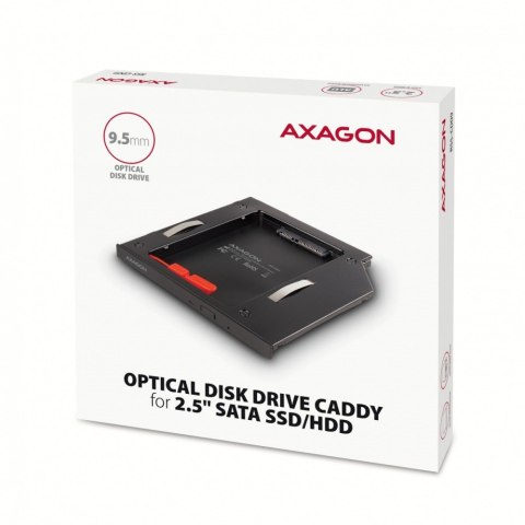 RSS-CD09 Ramka na 2,5" SSD-HDD do gniazda DVD, 9.5mm LED aluminium RSS-CD09 Ramka na 2,5" SSD-HDD do gniazda DVD, 9.5mm LED aluminium