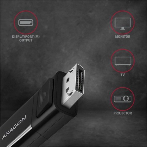RVC-DPC Konwerter/kabel USB-C -> DisplayPort 1,8m, 4K/60HZ RVC-DPC Konwerter/kabel USB-C -> DisplayPort 1,8m, 4K/60HZ