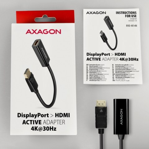 RVD-HI14N Adapter aktywny Displayport -> HDMI 1,4, 4K/30HZ RVD-HI14N Adapter aktywny Displayport -> HDMI 1,4, 4K/30HZ
