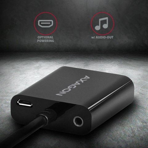 RVH-VGAN Adapter aktywny HDMI -> VGA FullHD, wyjście audio, micro USB złącze zasilania RVH-VGAN Adapter aktywny HDMI -> VGA FullHD, wyjście audio, micro USB złącze zasilania