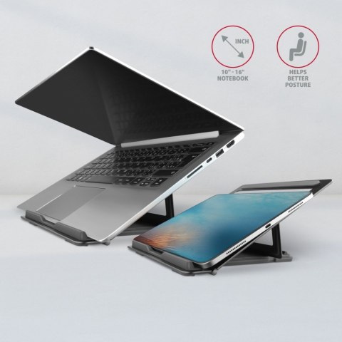 STND-L Podstawa do laptopów aluminiowa 10-16", 4 regulowane kąty nachylenia STND-L Podstawa do laptopów aluminiowa 10-16", 4 regulowane kąty nachylenia