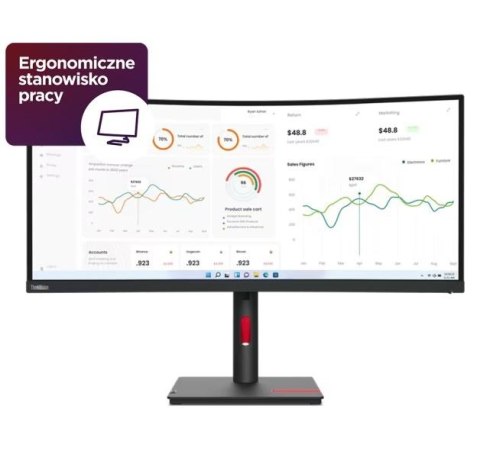 Monitor 34 cale ThinkVision T34w-30 WLED LCD 63D4GAT1EU Monitor 34 cale ThinkVision T34w-30 WLED LCD 63D4GAT1EU