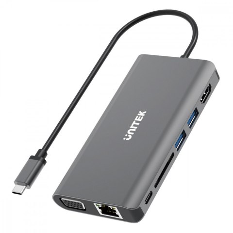 HUB 8-w-1 USB-C 3.1; HDMI; VGA; RJ45; SD; PD 100W; D1019B HUB 8-w-1 USB-C 3.1; HDMI; VGA; RJ45; SD; PD 100W; D1019B