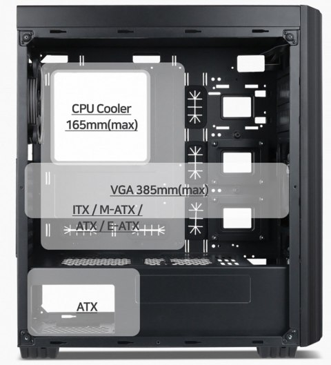 Obudowa Midi Tower Fornax K500 ATX Obudowa Midi Tower Fornax K500 ATX