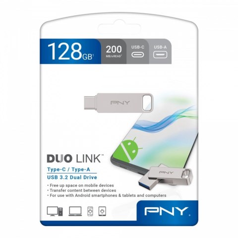 Pendrive 128GB USB 3.2 Duo-Link P-FDI128DULINKTYC-GE Pendrive 128GB USB 3.2 Duo-Link P-FDI128DULINKTYC-GE