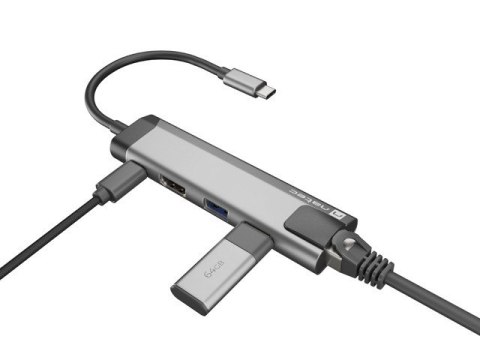 Stacja dokująca Multi Port Fowler Go USB-C - Hub 2x USB 3.0, HDMI 4K, USB-C PD, RJ45 Stacja dokująca Multi Port Fowler Go USB-C - Hub 2x USB 3.0, HDMI 4K, USB-C PD, RJ45