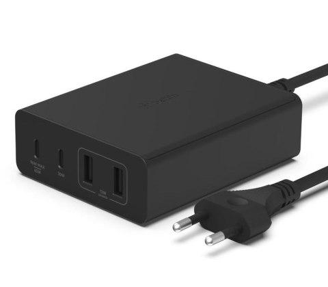 Ładowarka 108W 4-porty GaN 2xUSB- A 2xUSB-C czarna Ładowarka 108W 4-porty GaN 2xUSB- A 2xUSB-C czarna