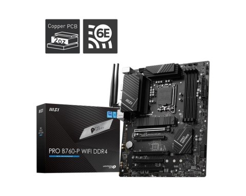 Płyta główna PRO B760-P WIFI DDR4 s1700 4DDR4 DP/HDMI ATX Płyta główna PRO B760-P WIFI DDR4 s1700 4DDR4 DP/HDMI ATX