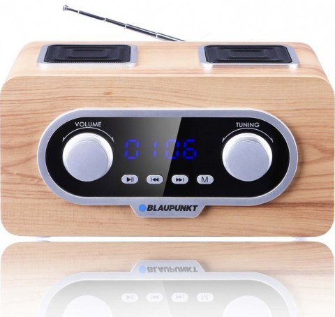 Radio przenośne FM PLL SD/USB/AUX z akumulatorem i zegarkiem Radio przenośne FM PLL SD/USB/AUX z akumulatorem i zegarkiem