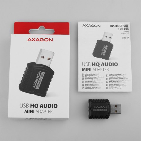 ADA-17 Zewnętrzna karta dzwiękowa, USB 2.0 MINI, 96kHz/24-bit stereo, wejście USB-A ADA-17 Zewnętrzna karta dzwiękowa, USB 2.0 MINI, 96kHz/24-bit stereo, wejście USB-A