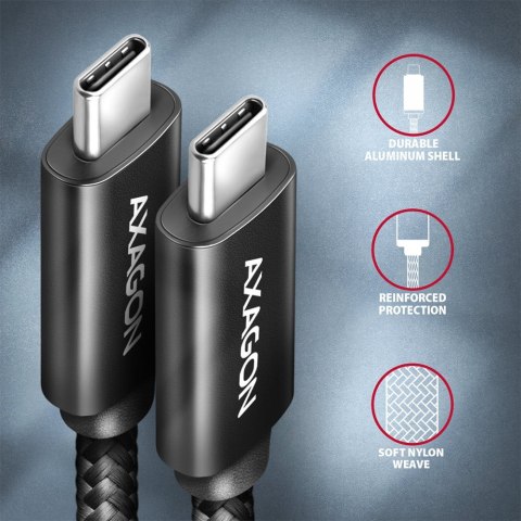BUCM432-CM10AB Kabel USB-C - USB-C, USB4 Gen 3x2 1m, PD 100W, 8K HD, ALU, oplot Czarny BUCM432-CM10AB Kabel USB-C - USB-C, USB4 Gen 3x2 1m, PD 100W, 8K HD, ALU, oplot Czarny