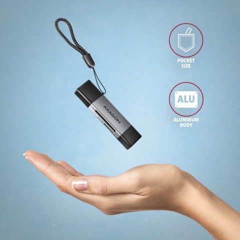 CRE-DAC Czytnik kart zewnętrzny USB3.2 Gen 1 Type-C + Type-A SD/microSD CRE-DAC Czytnik kart zewnętrzny USB3.2 Gen 1 Type-C + Type-A SD/microSD