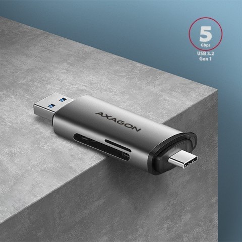 CRE-SAC Czytnik kart zewnętrzny USB3.2 Gen 1 Type-C + Type-A SD/microSD CRE-SAC Czytnik kart zewnętrzny USB3.2 Gen 1 Type-C + Type-A SD/microSD