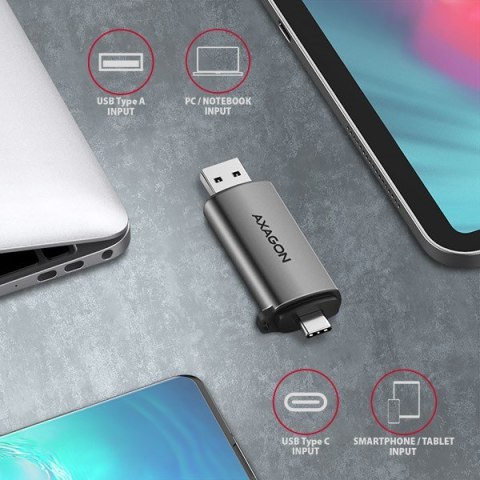 CRE-SAC Czytnik kart zewnętrzny USB3.2 Gen 1 Type-C + Type-A SD/microSD CRE-SAC Czytnik kart zewnętrzny USB3.2 Gen 1 Type-C + Type-A SD/microSD