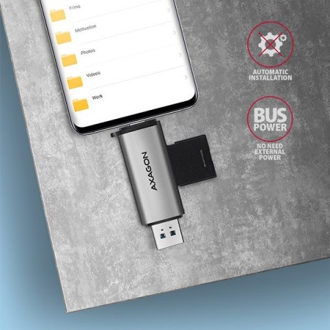 CRE-SAC Czytnik kart zewnętrzny USB3.2 Gen 1 Type-C + Type-A SD/microSD CRE-SAC Czytnik kart zewnętrzny USB3.2 Gen 1 Type-C + Type-A SD/microSD