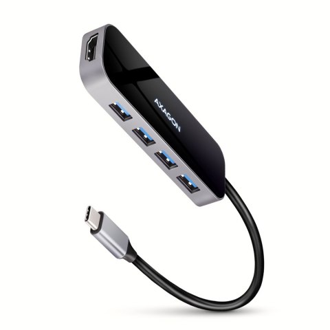 HMC-6H4A Wieloportowy hub 4x USB-A + HDMI, USB-C 3.2 Gen 1, PD 100W, 20cm USB-C kabel HMC-6H4A Wieloportowy hub 4x USB-A + HDMI, USB-C 3.2 Gen 1, PD 100W, 20cm USB-C kabel