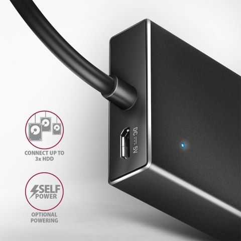 HUE-F7A Hub 7-portowy USB 3.2 Gen 1 ALU FLAT, micro USB, 1m USB-A kabel HUE-F7A Hub 7-portowy USB 3.2 Gen 1 ALU FLAT, micro USB, 1m USB-A kabel