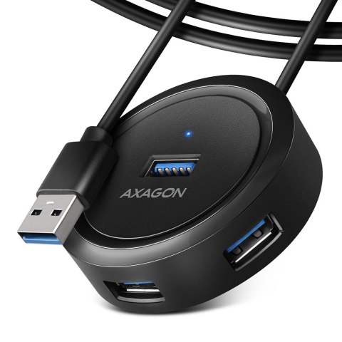 HUE-P1AL Hub 4-portowy USB 3.2 Gen 1 ROUND, micro USB, 1.2m USB-A kabel HUE-P1AL Hub 4-portowy USB 3.2 Gen 1 ROUND, micro USB, 1.2m USB-A kabel