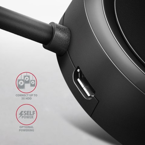 HUE-P1AL Hub 4-portowy USB 3.2 Gen 1 ROUND, micro USB, 1.2m USB-A kabel HUE-P1AL Hub 4-portowy USB 3.2 Gen 1 ROUND, micro USB, 1.2m USB-A kabel