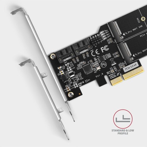 PCES-SA4M2 Kontroler PCIe 2x wewnętrzny port SATA 6G + 2x wewnętrzny port M.2 B-key SATA, SP & LP PCES-SA4M2 Kontroler PCIe 2x wewnętrzny port SATA 6G + 2x wewnętrzny port M.2 B-key SATA, SP & LP