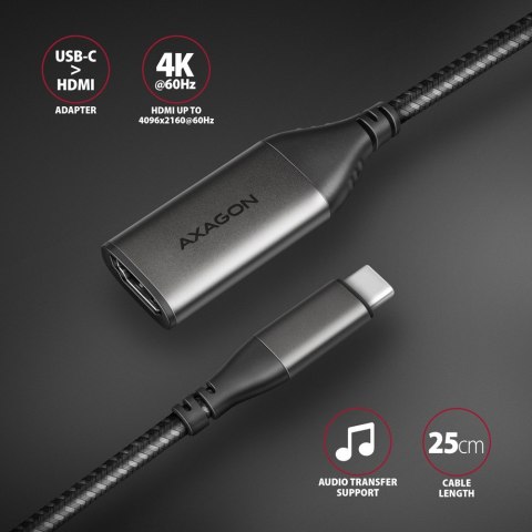 RVC-HI2M Adapter USB-C -> HDMI 2.0 4K/60Hz Aluminum, 25cm kabel RVC-HI2M Adapter USB-C -> HDMI 2.0 4K/60Hz Aluminum, 25cm kabel