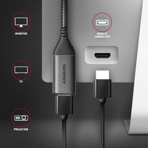 RVC-HI2M Adapter USB-C -> HDMI 2.0 4K/60Hz Aluminum, 25cm kabel RVC-HI2M Adapter USB-C -> HDMI 2.0 4K/60Hz Aluminum, 25cm kabel