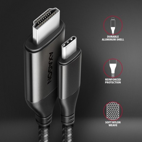 RVC-HI2MC Adapter USB-C -> HDMI 2.0 4K/60Hz Aluminum, 1.8m kabel RVC-HI2MC Adapter USB-C -> HDMI 2.0 4K/60Hz Aluminum, 1.8m kabel