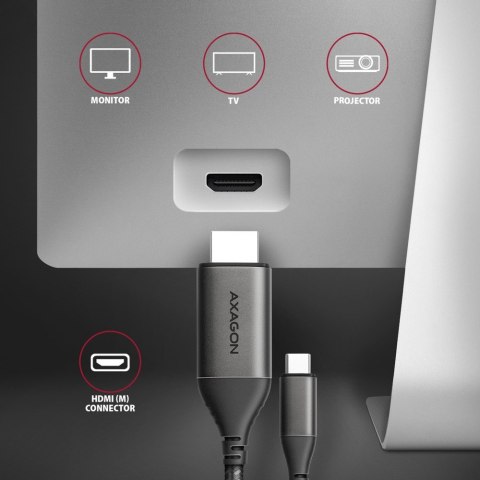 RVC-HI2MC Adapter USB-C -> HDMI 2.0 4K/60Hz Aluminum, 1.8m kabel RVC-HI2MC Adapter USB-C -> HDMI 2.0 4K/60Hz Aluminum, 1.8m kabel