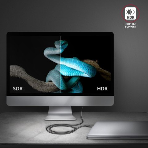 RVC-HI2MC Adapter USB-C -> HDMI 2.0 4K/60Hz Aluminum, 1.8m kabel RVC-HI2MC Adapter USB-C -> HDMI 2.0 4K/60Hz Aluminum, 1.8m kabel