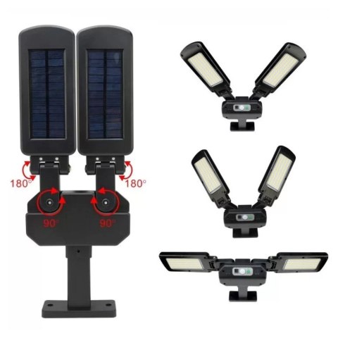 Solarna lampa uliczna LED z czujnikiem i pilotem MCE447 Solarna lampa uliczna LED z czujnikiem i pilotem MCE447