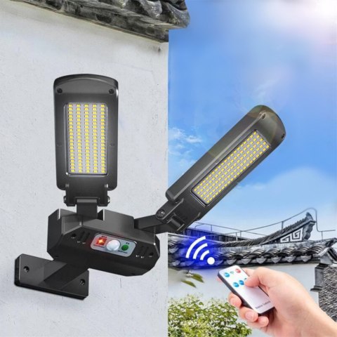 Solarna lampa uliczna LED z czujnikiem i pilotem MCE447 Solarna lampa uliczna LED z czujnikiem i pilotem MCE447