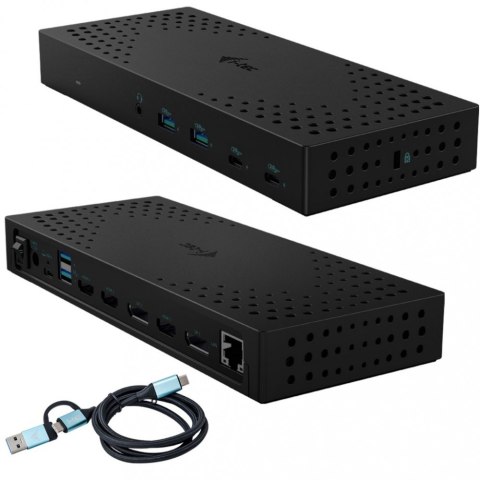 Stacja dokująca USB 3.0 / USB-C / Thunderbolt, 3 x 4K Gen 2 + zasilanie 100 W Stacja dokująca USB 3.0 / USB-C / Thunderbolt, 3 x 4K Gen 2 + zasilanie 100 W
