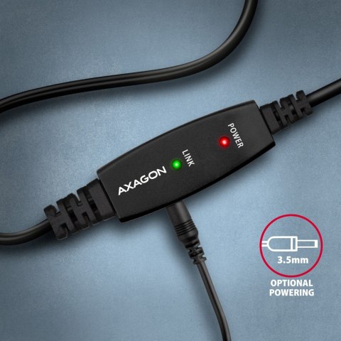 ADR-210B USB 2.0 A-M -> B-M Aktywny kabel połączeniowy/wzmacniacz 10m ADR-210B USB 2.0 A-M -> B-M Aktywny kabel połączeniowy/wzmacniacz 10m