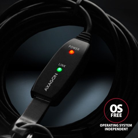 ADR-215 USB 2.0 A-M -> A-F aktywny kabel przedłużacz/wzmacniacz 15m ADR-215 USB 2.0 A-M -> A-F aktywny kabel przedłużacz/wzmacniacz 15m