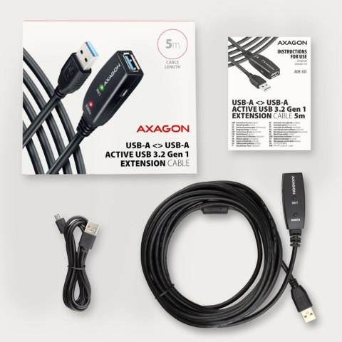 ADR-305 USB 3.0 A-M -> A-F aktywny kabel przedłużacz/wzmacniacz 5m ADR-305 USB 3.0 A-M -> A-F aktywny kabel przedłużacz/wzmacniacz 5m