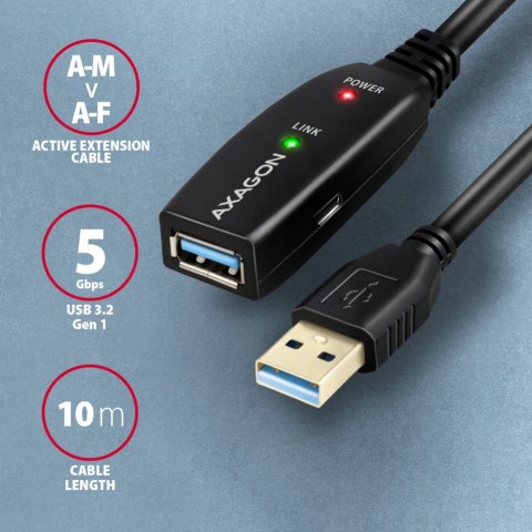 ADR-310 USB 3.0 A-M -> A-F aktywny kabel przedłużacz/wzmacniacz 10m ADR-310 USB 3.0 A-M -> A-F aktywny kabel przedłużacz/wzmacniacz 10m