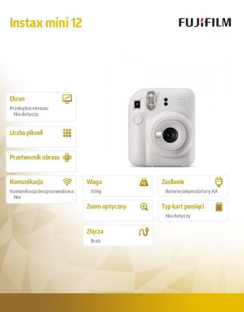 Aparat Instax mini 12 biały Aparat Instax mini 12 biały
