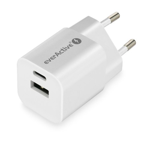 Ładowarka USB/USB-C QC3.0 30W technologia GaN Biała Ładowarka USB/USB-C QC3.0 30W technologia GaN Biała