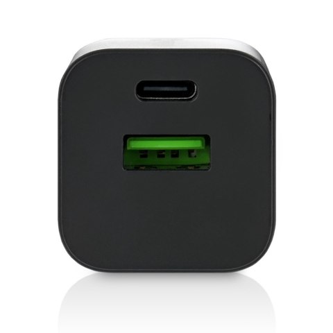 Ładowarka USB/USB-C QC3.0 30W technologia GaN Czarna Ładowarka USB/USB-C QC3.0 30W technologia GaN Czarna