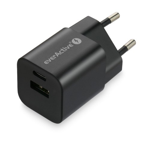 Ładowarka USB/USB-C QC3.0 30W technologia GaN Czarna Ładowarka USB/USB-C QC3.0 30W technologia GaN Czarna