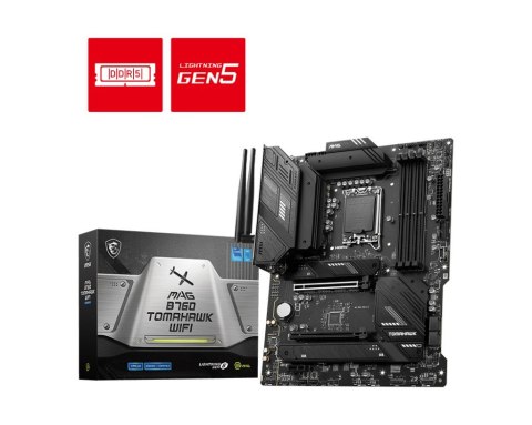Płyta główna MAG B760 TOMAHAWK WIFI s1700 4DDR5 DP/HDMI ATX Płyta główna MAG B760 TOMAHAWK WIFI s1700 4DDR5 DP/HDMI ATX
