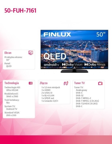 Telewizor QLED 50 cali 50-FUH-7161 Telewizor QLED 50 cali 50-FUH-7161