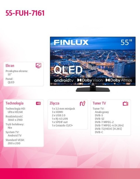 Telewizor QLED 55 cali 55-FUH-7161 Telewizor QLED 55 cali 55-FUH-7161