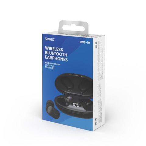 Słuchawki bezprzewodowe Bluetooth 5.3, IPX4, dotykowe sterowanie, TWS-10 Słuchawki bezprzewodowe Bluetooth 5.3, IPX4, dotykowe sterowanie, TWS-10