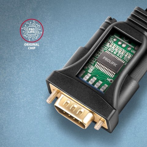 ADS-1PSN Adapter USB 2.0 > RS-232 Port szeregowy, 1.5m kabel, chip Prolific ADS-1PSN Adapter USB 2.0 > RS-232 Port szeregowy, 1.5m kabel, chip Prolific