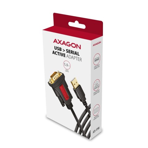 ADS-1PSN Adapter USB 2.0 > RS-232 Port szeregowy, 1.5m kabel, chip Prolific ADS-1PSN Adapter USB 2.0 > RS-232 Port szeregowy, 1.5m kabel, chip Prolific